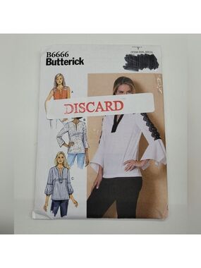 ✨4/$20✨ Butterick B6666 Top Sewing Pattern Uncut Size XS-S-M DIY Supplies